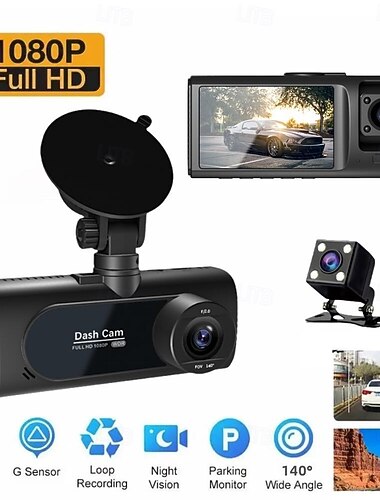  V20 1080p Teljes HD Autós DVR 120 fok Nagylátószögű CMOS 2 hüvelyk IPS Dash Cam val vel WIFI / Folytonos felvétel / Hurokciklus rögzítése 4 infravörös LED Autós felvevő