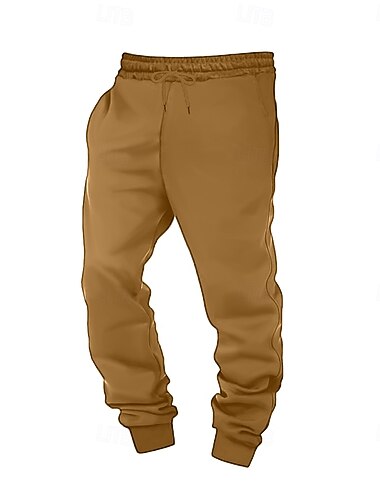 Homens Calças Esportivas Corredores Calças de lã Calças Calça casual Com Cordão Cintura elástica Tecido Quente Comprimento total Ao ar livre Casa Diário Moda Estilo Clássico Preto Branco Sem