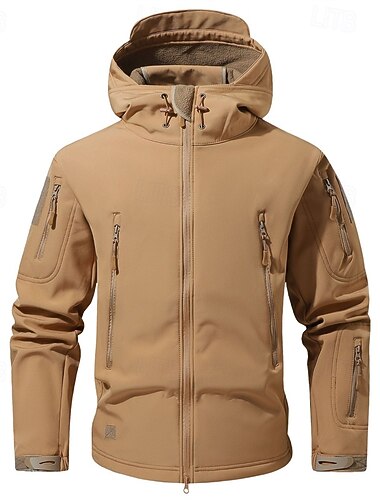  Pánské Outdoorová bunda Softshellová bunda Dağcı Ceketi Dovolená Denní Větruvzdorné Voděodolný Kapsy Podzim Zima Kamuflážní barva Módní Klasické Kapuce Standardní Tmavě šedá Černá Světle zelená Vodn