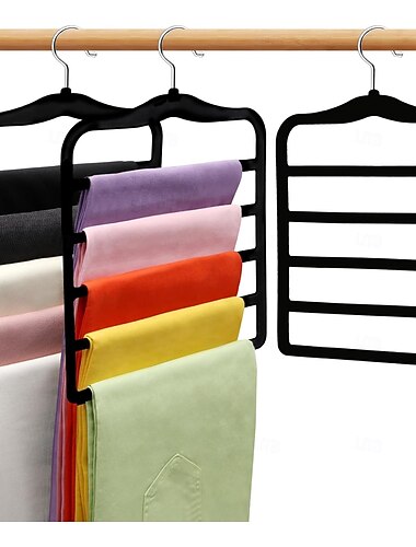  3 darabos bársony szekrényrendszerezők és tárolók, nadrág-akasztók, helytakarékosak, nem selyemhárítós, 5 szintes sál-farmerrendszerező, kollégiumi alapvető kellékek egyetemistáknak, lányoknak,