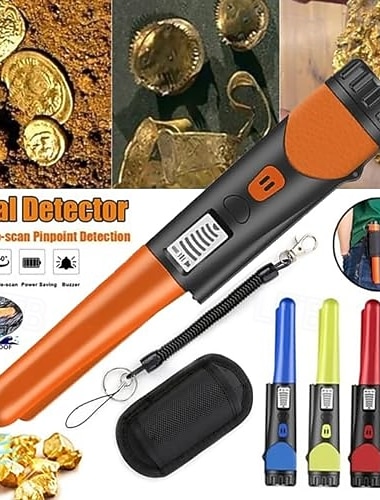  metalldetektor, bärbar metalldetektor med hög känslighet, enknapps LED-indikator