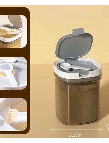  מיכלי אחסון קפה של taili, סט מיכלי פלסטיק למטבח ללא BPA לקפה טחון, תבלינים, עשבי תיבול, ממתקים, חטיפים