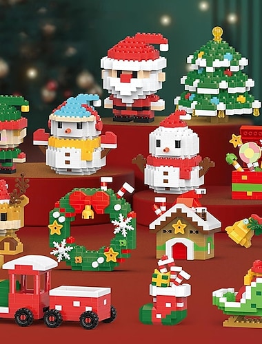 Byggklossar med jultomtenmotiv, 12-pack julbyggklossar, leksaker, minifigurer, julklappar, festgåvor, perfekta som julklapp, nyårspresenter   Byggklossar med jultomtenmotiv, 12-pack julbyggklossar, leksaker, minifigurer, julklappar, festgåvor, perfekta som julklapp, nyårspresenter