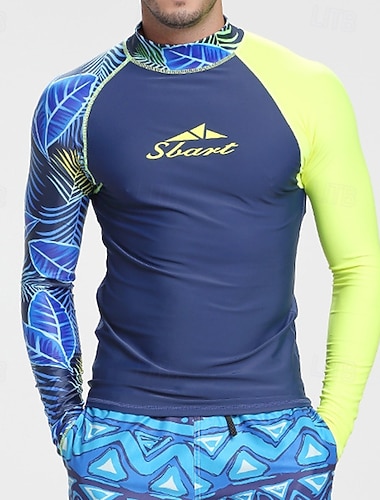  Voor heren Zwemtop Duikskin Shirt UPF50+ Sneldrogend Hoge Elasticiteit Lange mouw Zwemkleding Zwemmen Duiken Surfen Snorkelen Lapwerk Zomer