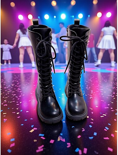  Koreaanse idool geïnspireerde popster kostuum schoenen - trendy witte en bruine mode laarzen voor meisjes casual en straat stijl