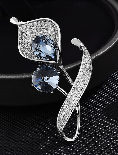  Nåler Klassisk Blomst Mote Enkel Brosje Smykker Sølv Til Bryllup Fest Gave Engasjement Skoleball Festival