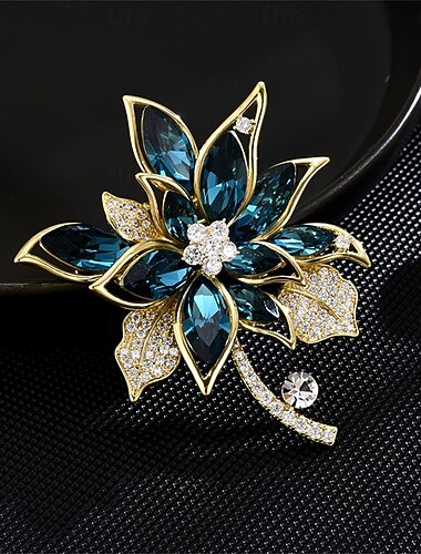  Nåler Klassisk Retro Blomst Elegant Mote Personalisert Enkel Brosje Smykker Blå Til Bryllup Fest Gave Engasjement Skoleball Festival