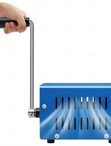  termisk håndsveivgenerator - kraftig bærbar powerbank med USB-lader, manuell sveiv, ingen batteri nødvendig, kompakt &lett (under 0,5 kg) for camping, nødsituasjoner, off-grid - ideell for