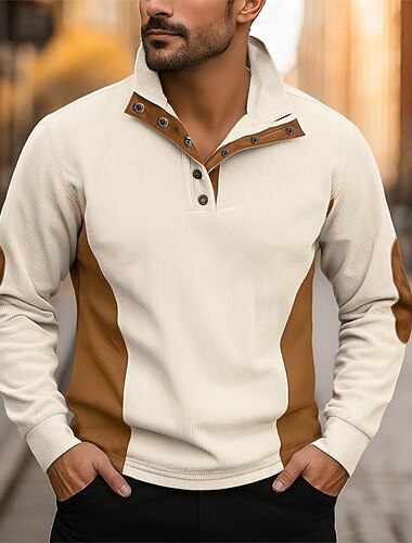  Pánské Mikina Meruňková Černá Bílá Rubínově červená Vodní modrá Stojáček Barevné bloky Slátanina Sporty a outdoor Denní Dovolená Polyester Kordura Šik ven Základní Na běžné nošení Podzim Zima Oblečení