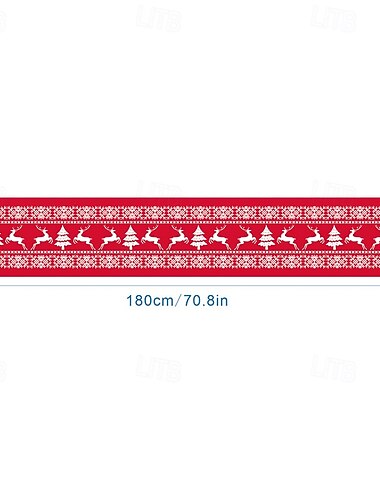  Caminho de Mesa de Natal Bandeira de Toalha de Mesa de Linho com Atmosfera de Feriado Decoração de Jantar Festiva Personalizável de Natal