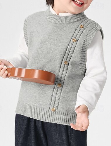 Дети Универсальные Жилет Пальто Верхняя одежда Сплошной цвет Без рукавов Пуговицы Сохраняет тепло Мягкий Дышащий Пальто на открытом воздухе Мода Повседневные Синий Серый Весна Осень 4 года +   Дети Универсальные Жилет Пальто Верхняя одежда Сплошной цвет Без рукавов Пуговицы Сохраняет тепло Мягкий Дышащий Пальто на открытом воздухе Мода Повседневные Синий Серый Весна Осень 4 года +