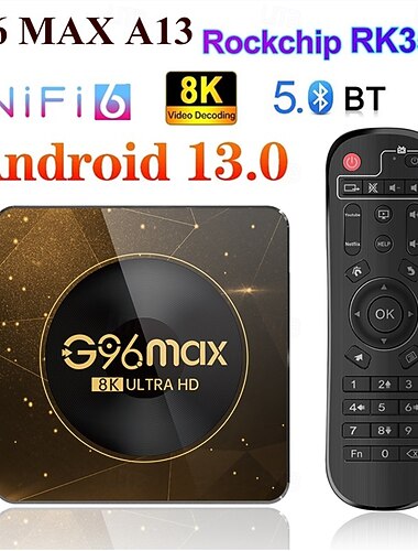  Smart TV Box G96 Max A13 Android 13 Rockchip RK3528 8K 2.4G/5G Wi-Fi BT5.0 Lettore multimediale 2GB 4GB 32GB 64GB ROM Set-Top Box YouTube