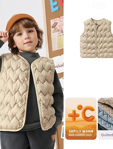 Дети Универсальные Жилет Пальто Верхняя одежда Сплошной цвет Без рукавов Пуговицы Сохраняет тепло Мягкий Дышащий Пальто на открытом воздухе Мода Повседневные Черный Розовый Синий Осень Зима 4 года +   Дети Универсальные Жилет Пальто Верхняя одежда Сплошной цвет Без рукавов Пуговицы Сохраняет тепло Мягкий Дышащий Пальто на открытом воздухе Мода Повседневные Черный Розовый Синий Осень Зима 4 года +