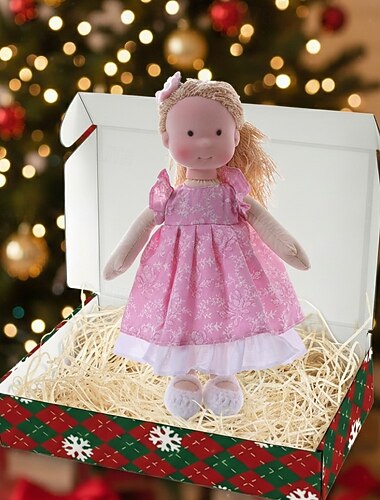  Håndlaget Waldorf dukke babyjente med koselige klær - 30 cm myk kosedukke med gaveeske småbarn ideelle julegaver til barnebarna jentene