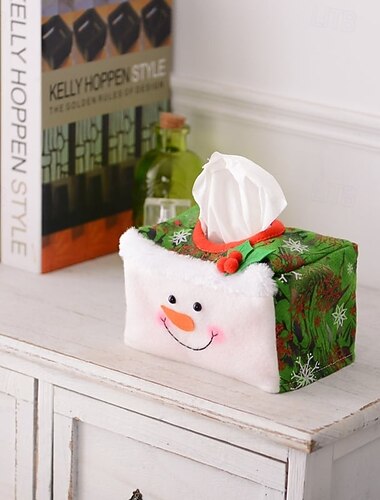  χριστουγεννιάτικη διακοσμητική θήκη χαρτομάντιλων εορταστική επιτραπέζια θήκη χαρτιού διακόσμηση πάρτι χριστουγεννιάτικο θέμα αξεσουάρ διακόσμησης σπιτιού χαριτωμένο στολίδι γραφείου για σαλόνι