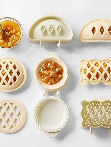  3 stk. deigpresse-paiformer, håndpaiformer til høytidsfest, mini-lommepaimaskin med eple, gresskar og eikenøtter