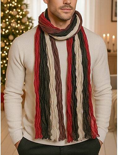  Voor heren Dames sjaal Polyester Streep Kerstmis Elegant Bohemen
