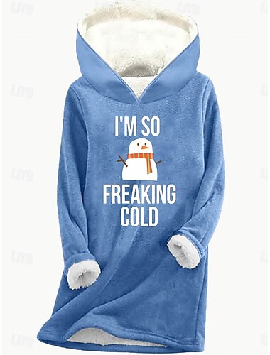  Dames Trui met capuchon Sweatshirt Grafisch Brief Casual Lange mouw Capuchon Normale tops Straat Dagelijks gebruik Casual Afdrukken Blozend Roze blauw Grijs Herfst Winter