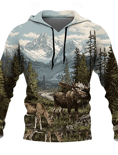  Miesten Hirvet Huppari College Muoti Klassinen Pitkähihainen Tiukka pyöreä kaula-aukko ulko- Metsästys Harmaa Harmaa 2 Kurenauha Syksy Talvi Suunnittelija S M L XL XXL XXXL