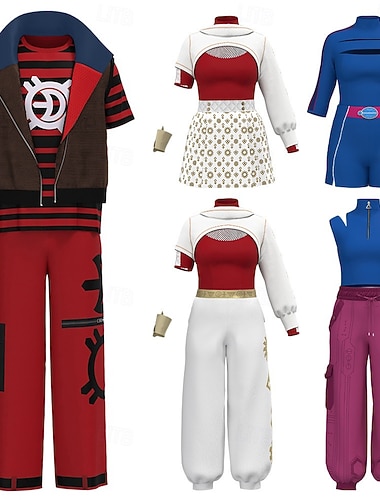  Σχολή Ζόμπι Ζόμπι 4 Νόβα Νικητής Ο Άντισον Στολές Στολή Cosplay Στολές Ηρώων Ταινιών for Για Ζευγάρια Ανδρικά Γυναικεία Ενήλικες Παιδιά Απόκριες Επίδοση Πάρτι Απόκριες