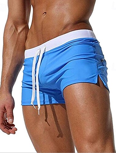  Homens Calção Justo de Natação Shorts de Natação Bermuda de Surf Bolsos com forro de malha Cintura elástica Calção Desportos e Ar livre Praia Piscina Outono Secagem Rápida Leve Macio Respirável Praia
