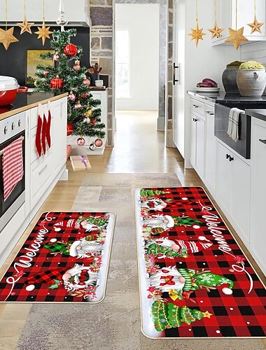  Julegulvmatte gangkjøkken hjemme absorberende mykt sklisikkert maskinvaskbart teppe tilpassbar krystall fløyel inngangsmatte dropshipping tilgjengelig