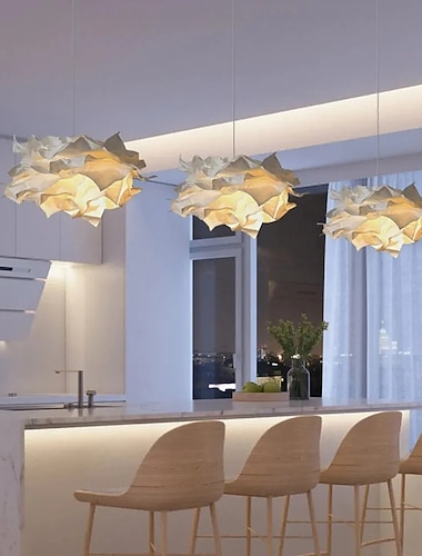  papír csillár kézzel készített felhő lámpaernyő kreatív barkácsolás középkori retro függőlámpák lámpák étkező hálószoba dekorációk lámpák nappali 110-240v