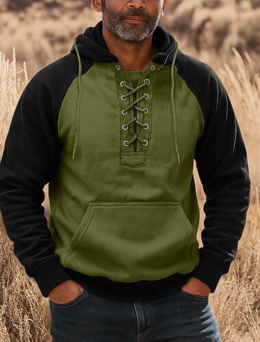  Homens Moletom Moletom Tático Vermelho Vinho Preto Verde Tropa Azul Marinha Cáqui Com Capuz Tecido Com Cordão Zíper Bloco de cor Desportos e Ar livre Casual Diário Roupa de rua Legal Roupa de Esporte