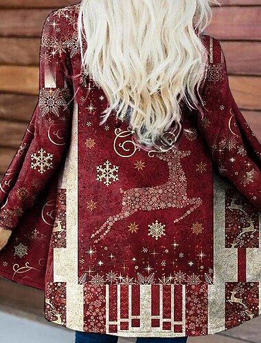 معطف شتوي نسائي لعيد الميلاد، عباءة/عباءات سريعة الجفاف، محبوكة خفيفة الوزن، نشطة، مبالغ فيها، غير رسمية، طويلة بدون ياقة، فضفاضة، بأكمام طويلة، ملابس خارجية، حمراء، خريف وشتاء   معطف شتوي نسائي لعيد الميلاد، عباءة/عباءات سريعة الجفاف، محبوكة خفيفة الوزن، نشطة، مبالغ فيها، غير رسمية، طويلة بدون ياقة، فضفاضة، بأكمام طويلة، ملابس خارجية، حمراء، خريف وشتاء