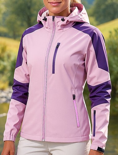  Női Vjetrovka Softshell dzseki Planinarska jakna Külső Vízálló Szélbiztos Túrafelszerelések Túraruházat Tavasz Ősz Felsők Halászat Kempingezés / Túrázás / Barlangászat Futás Kollázs Rózsaszín Kék