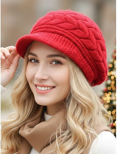  Dames Zonnehoed Muts Baotou-hoed Zwart Wit Blozend Roze Polyester stof Kerstmis Elegant Warm Lente Herfst Winter