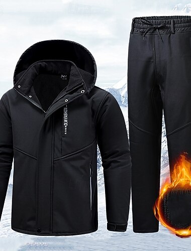  Męskie Kurtka turystyczna Kurtka polarowa Kurtka puchowa Zestaw termiczny Zima Na wolnym powietrzu Keep Warm Wodoodporny Odporność na wiatr Top Ciemnoszary Czarny Czerwony Jasnoszary Zielony