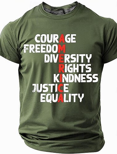  4 luglio 2026 250° Giorno della Memoria T-shirt da Uomo Manica Corta Stampa 3D Casual