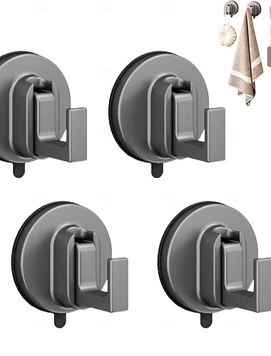 2/4/6 pezzi ventose pesanti senza foro portasciugamani senza trapano &gancio decorativo per porta, senza foratura &ganci impermeabili riutilizzabili senza cuciture per bagno, cucina, vetro