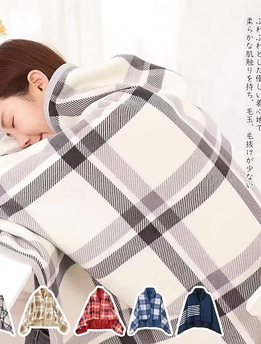  Couverture châle polaire, poncho de sieste multifonctionnel en flanelle douce pour le bureau, cape chaude et confortable pour l'hiver, couverture pour les journées paresseuses