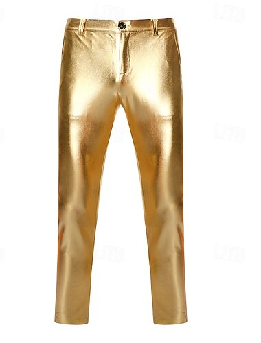  Herren Hose Anzughose Seidenartig Satinhosen Abschlussballhosen Tasche Einfach Atmungsaktiv Volle Länge Hochzeit Party Mode Streetwear Schwarz Weiß Dehnbar