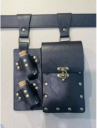  Retro Vintage Medieval Renaissance Belt Pouch Viking Alchemist Fancy Dress Men's Women's Unisex Fantasy Halloween Carnival Performance LARP Ren Faire Adults Bag Waist Belt