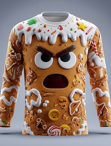 Christmas Miesten 3D Piparkakut miehet T-paita Pitkähihainen T-paita 3D-tulostus Tiukka pyöreä kaula-aukko Paita Muoti Perus 3D Katu Kausaliteetti Päivittäin Ruskea Ruskea 2 Ruskea 4 Kesä Kevät   Christmas Miesten 3D Piparkakut miehet T-paita Pitkähihainen T-paita 3D-tulostus Tiukka pyöreä kaula-aukko Paita Muoti Perus 3D Katu Kausaliteetti Päivittäin Ruskea Ruskea 2 Ruskea 4 Kesä Kevät