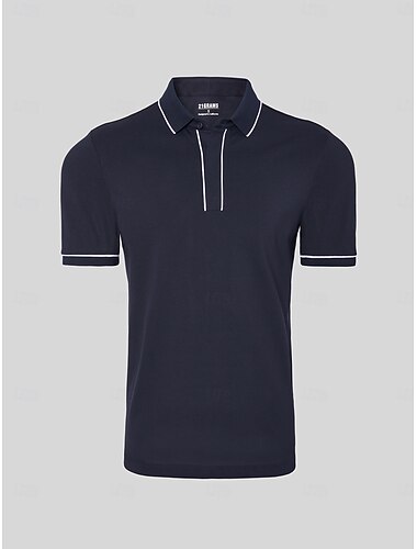  Polo shirt pour hommes rouge bleu marine à manches courtes vêtements tenues