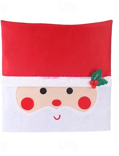  Fundas de silla navideñas con luces LED de Papá Noel, decoración festiva para respaldo de silla para fiestas y decoración del hogar, regalo navideño brillante para ventas transfronterizas