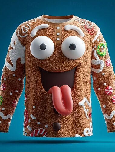 Miesten Christmas piparkakku-ukko Henley-paita Pitkähihainen Muoti söpö tyyli Päivittäin Kausaliteetti Pyhäpäivä Bile Talvi 봄 & Syksy Ruskea Henley kaulus Henley Henley T-paita   Miesten Christmas piparkakku-ukko Henley-paita Pitkähihainen Muoti söpö tyyli Päivittäin Kausaliteetti Pyhäpäivä Bile Talvi 봄 & Syksy Ruskea Henley kaulus Henley Henley T-paita