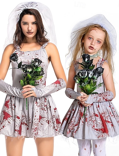 Zombie nevěsty předvečer Všech svatých Šaty Fancy kostým Skupinové a rodinné Halloweenské kostýmy cosplay Dětské Dospělé Dámské Dívčí předvečer Všech svatých Karneval Výkon Párty Jednoduch   Zombie nevěsty předvečer Všech svatých Šaty Fancy kostým Skupinové a rodinné Halloweenské kostýmy cosplay Dětské Dospělé Dámské Dívčí předvečer Všech svatých Karneval Výkon Párty Jednoduch