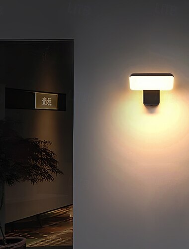  Moderní venkovní otočné nástěnné svítidlo s nastavitelnou hlavou o 350°, černé LED nástěnné svítidlo, venkovní světlo pro verandu a garáž, IP65, vodotěsné