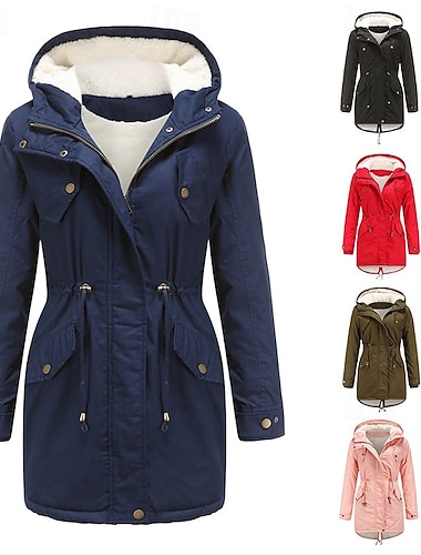 نسائي حديقة الدفء مريح سحاب جيب مع حزام كاجوال لون الصلبة عطلة شارع فضفاض مناسب للبس اليومي طويلة مع قبعة عادي كم طويل ملابس خارجية أرزق بحري أسود وردي بلاشيهغ الخريف الشتاء   نسائي حديقة الدفء مريح سحاب جيب مع حزام كاجوال لون الصلبة عطلة شارع فضفاض مناسب للبس اليومي طويلة مع قبعة عادي كم طويل ملابس خارجية أرزق بحري أسود وردي بلاشيهغ الخريف الشتاء