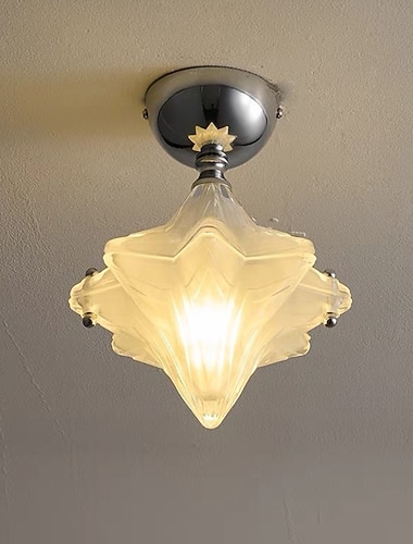  Stjernetaklampe – frostet glassarmatur til gangen &inngangsparti