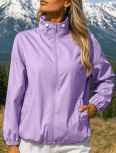  Femmes Veste d'extérieur Veste de randonnée Extérieur Imperméable Coupe-vent Léger Respirant Tenues de randonnée Vêtements de randonnée Printemps Automne Veste Chasse Escalade Camping / Randonnée