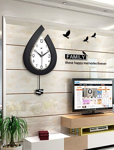  Reloj de pared grande con forma de gota de agua para sala de estar, moderno y adecuado para decoración del hogar, dormitorio, cocina y oficina.