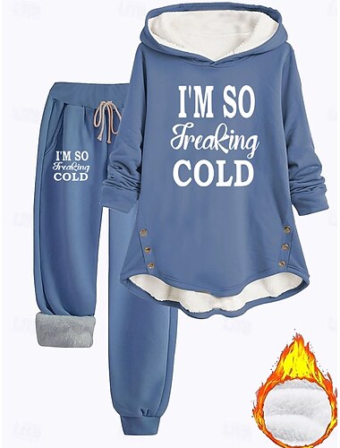  Per donna Quotidiano Felpa con Cappuccio Manica Lunga Con Cappuccio Grafico Lettera Coulisse Stampato Casuale Quotidiano Rosa Blu Grigio Autunno Vestibilità comoda