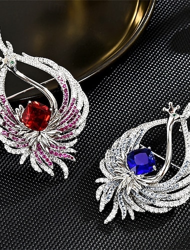  Melltűk Klasszikus Retro Állat Elegáns Divat Személyre szabott Egyszerű Luxus Bross Ékszerek Sötétvörös Kék Kompatibilitás Esküvő Parti Ajándék Eljegyzés Diákbál Fesztivál