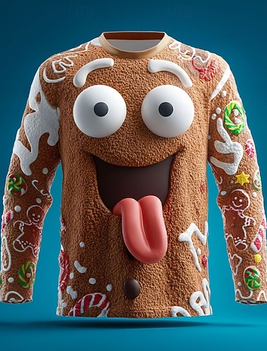 Christmas Miesten 3D Piparkakut miehet T-paita Pitkähihainen T-paita 3D-tulostus Tiukka pyöreä kaula-aukko Paita Muoti Perus 3D Katu Kausaliteetti Päivittäin Ruskea Ruskea 2 Ruskea 4 Kesä Kevät   Christmas Miesten 3D Piparkakut miehet T-paita Pitkähihainen T-paita 3D-tulostus Tiukka pyöreä kaula-aukko Paita Muoti Perus 3D Katu Kausaliteetti Päivittäin Ruskea Ruskea 2 Ruskea 4 Kesä Kevät